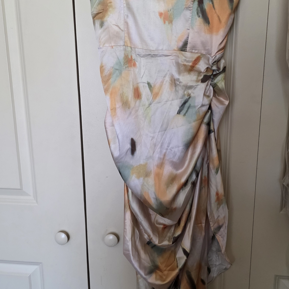 Elegant Multicolor Strapless Dress